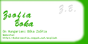 zsofia boka business card